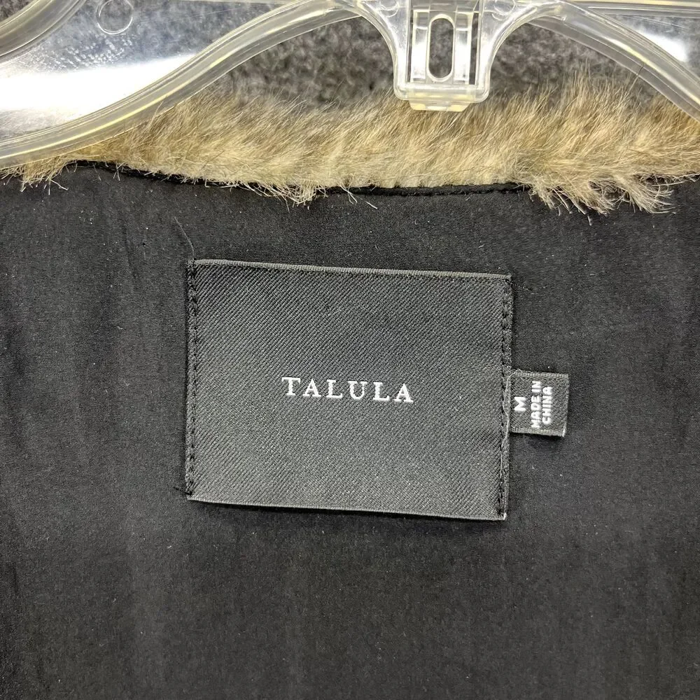 TALULA Vest‎ Womens Medium Brown Faux Fur Aritzia Park Slope Plush Jacket